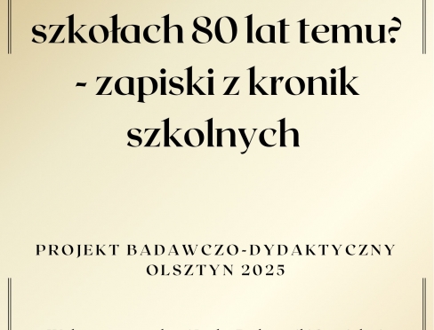 Kroniki szkolne z 1945 roku